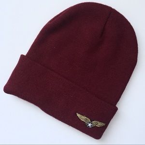 BOGO Free❣️ Embroidered Maroon Beanie